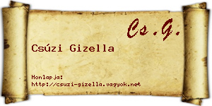Csúzi Gizella névjegykártya